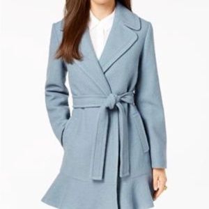 NWT Kate Spade Dusty Blue wrap coat